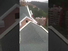 Carreaux de pierre couverts de grains de bois couleur Carreaux métalliques couverts de pierre imperméables